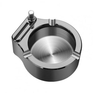 stainless steel ashtray  with built in match striker