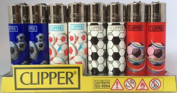 CLIPPER LIGHTERS wholesale  48  soccer 2 collectible comes with bonus led lig