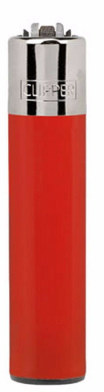 Clipper super lighter gas refillable collectable red solid,large clipper