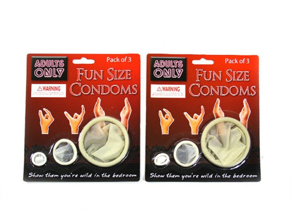 fun size novalty condoms x2 packs
