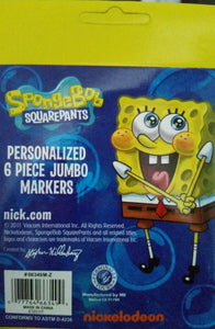 Spongebob Squarepants 6 piece Jumbo markers free fast post