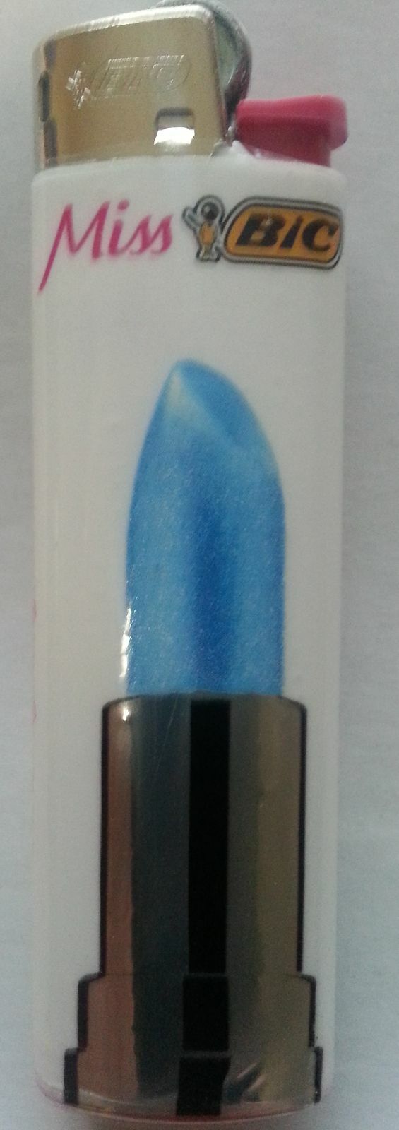Bic lighter, miss bic slim maxi unique pattern lady lighter blue lipstick