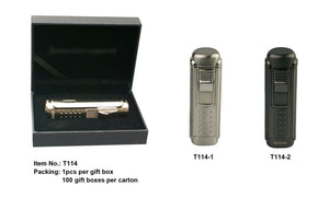Regal cigar lighter four burner with hole punch gift boxed t114 highest quality
