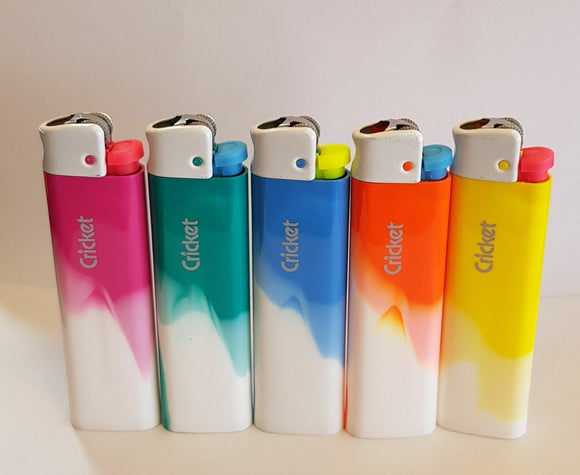 New Cricket Lighters Pack of 5 Disposable Lighters  Cricket