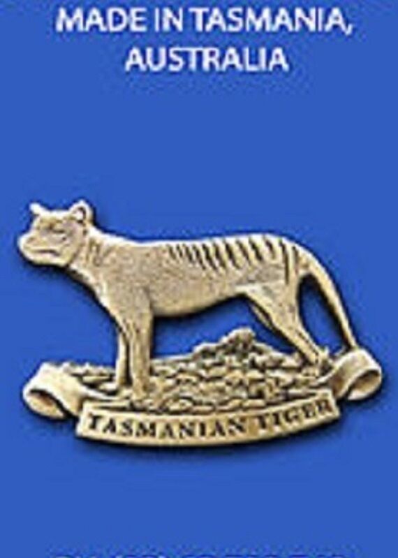 Tasmanian Tiger 3 D Brass lapel brooch pin