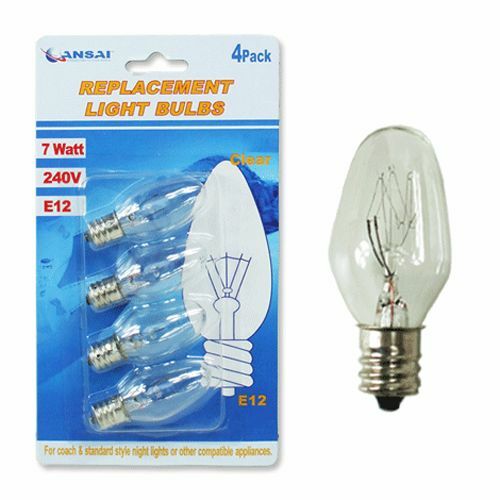 SANSAI Night Light Replacement Bulbs Small Screw E12 7W 240V GL-AE1207  2PKS