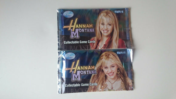 DISNEY HANNAH MONTANA COLLECTABLE GAME CARDS (2 PACKS) free postage
