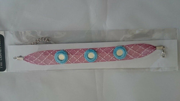 Mirrored  fabric bracelet available in pink, blue, purple