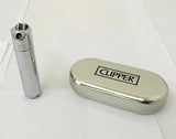 Clipper Pipe Lighter Angled Flame Metal gift Case Gas Refillable 2 year warranty