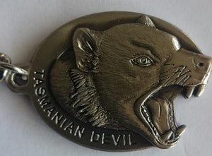 Tasmanian  devil  key ring  made of the highest quality pewter great detail 3 D