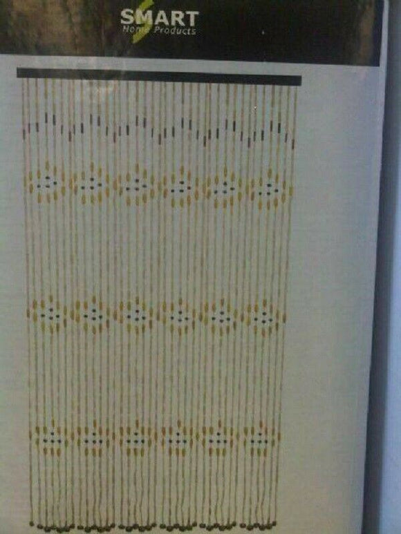 Bamboo Beaded Door Curtain -90 CM WIDE 205 CM DROP Bamboo with timber beads