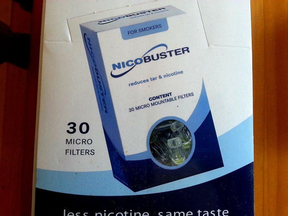 cigarette nicotine filter nico buster x30 per pkt   less nicotine same taste