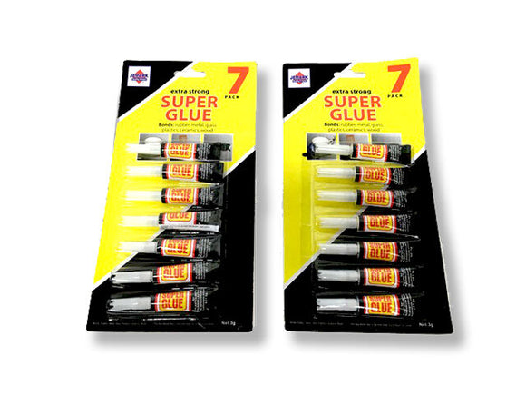 Super glue extra strong 2 packs of 7=14 tubes