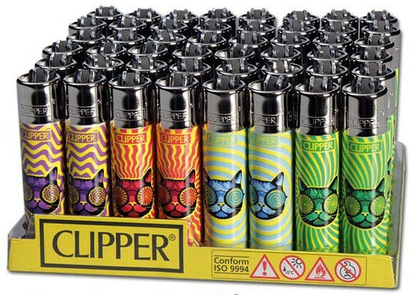 CLIPPER LIGHTERS wholesale  48 Trippy cat  collectible