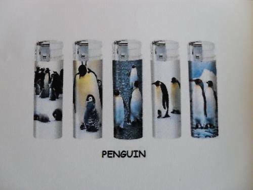LIGHTERS ELECTRONIC GAS REFILLABLE PENGUIN QUALITY ++