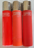 Clipper super lighters gas refillable collectable 3 types of red