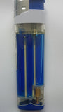 Giant gas refillable see through lighter windproof with led torch