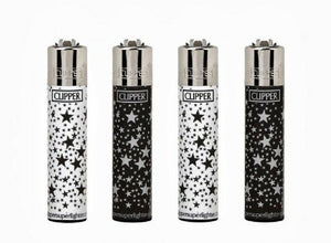 Clipper  4 x Stars Refillable Lighters (EB66) collectable set of 4