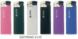 X-lite electronic disposable lighters lot of six assorted colours great quality