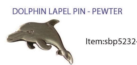 Dolphin  Brooch 3D Pewter