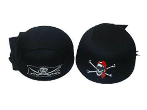 HATS PIRATE SKULL CAP TYPE SET OF TWO,GREAT FOR DRESS U