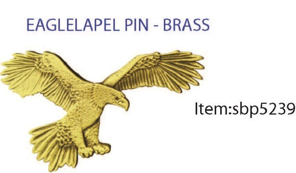 Wedge tail Eagle 3 D Brass lapel brooch pin
