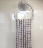 1 NEW NALEON Towel ring WHITE USE ON GLASS, TILES, CERAMICS, PLASTICS.