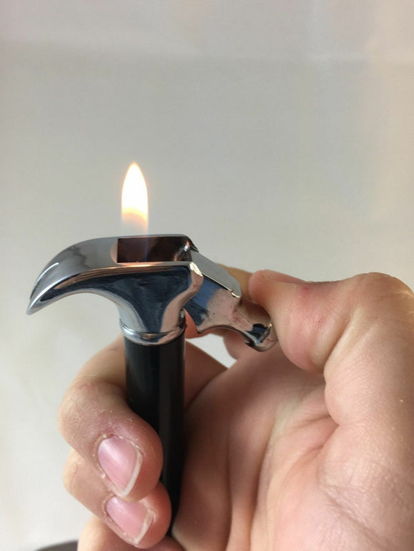 Brand New Normal  Flame refillable Hammer Lighter 10cm long