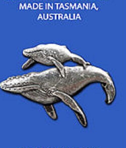 Whale and calf  Brooch 3D Pewter