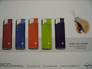 LIGHTER ELECTRONIC GAS REFILLABLE LED TORCH TYPE  Qty of three