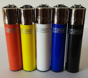 Clipper super lighter gas refillable collectable,set of 6 Micro solid colours