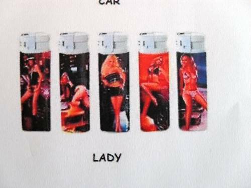 LIGHTER ELECTRONIC GAS REFILLABLE  LADY HIGH  QUALITY x 2  FREE POSTAGE