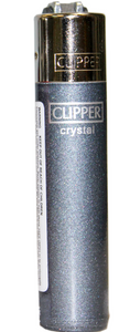 Clipper super lighter gas refillable collectable, crystal Micro grey