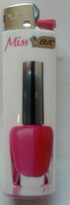 Bic lighter, miss bic slim maxi unique pattern lady lighter my red nail polish