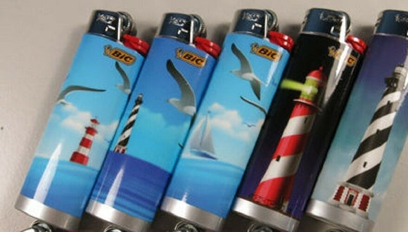 5 BIC light house lighter  Maxi  J26  Large comes with a free torch lighter