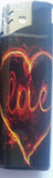 new gas refillable electronic love lighter one pick your pattern  fast shipping