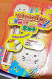2x  childrens Wooden stationery kit good value fast shipping