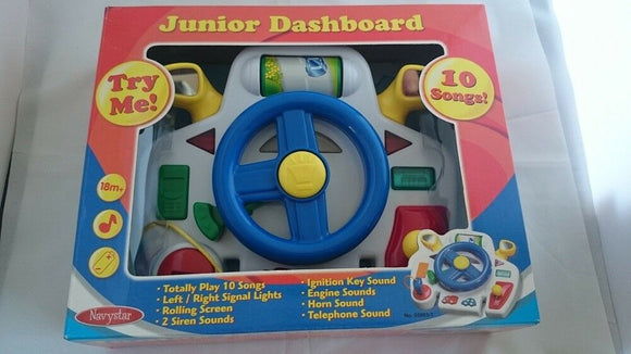 Junior toy dashboard  with ignition sound 10 songs right and left indicators