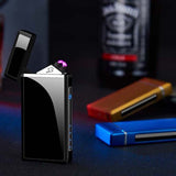 2021 Double Arc Electronic Lighter USB Rechargeable Cigarette Lighter Windproof Electric Plasma Arc Lighter for Cigar Men Gifts