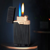Gas Refillable Turbo Lighter Two  flame source unique gift lighter
