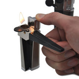 New Creative Foldable Smoking Pipe Gas Lighter Metal Multipurpose Pipe Combination Set Tobacco Butane Lighter Accessories Gift