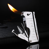 Quality normal Flame Pipe Lighter Metal Butane Gas refillable