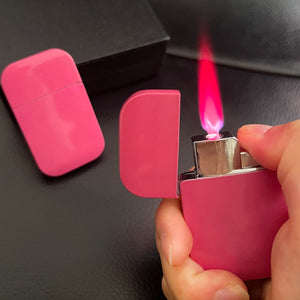 2022 New Cute Lady Exquisite Cat Pink Flame Butane Gas Lighter Metal  Electronic Lighter Windproof great gift lighter