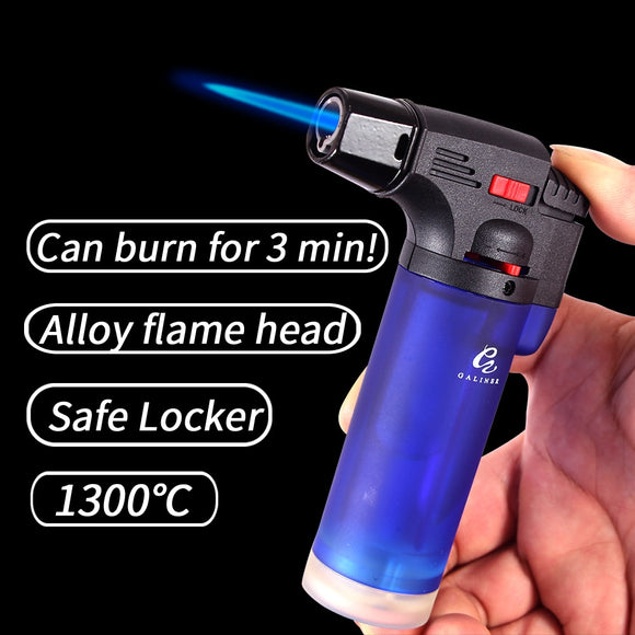 1300C Blue Flame  Butane Torch Lighter gas refillable lockable