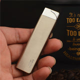 Ultra Thin refillable Butane Gas Cigarettes Lighter Windproof Torch Jet  flame